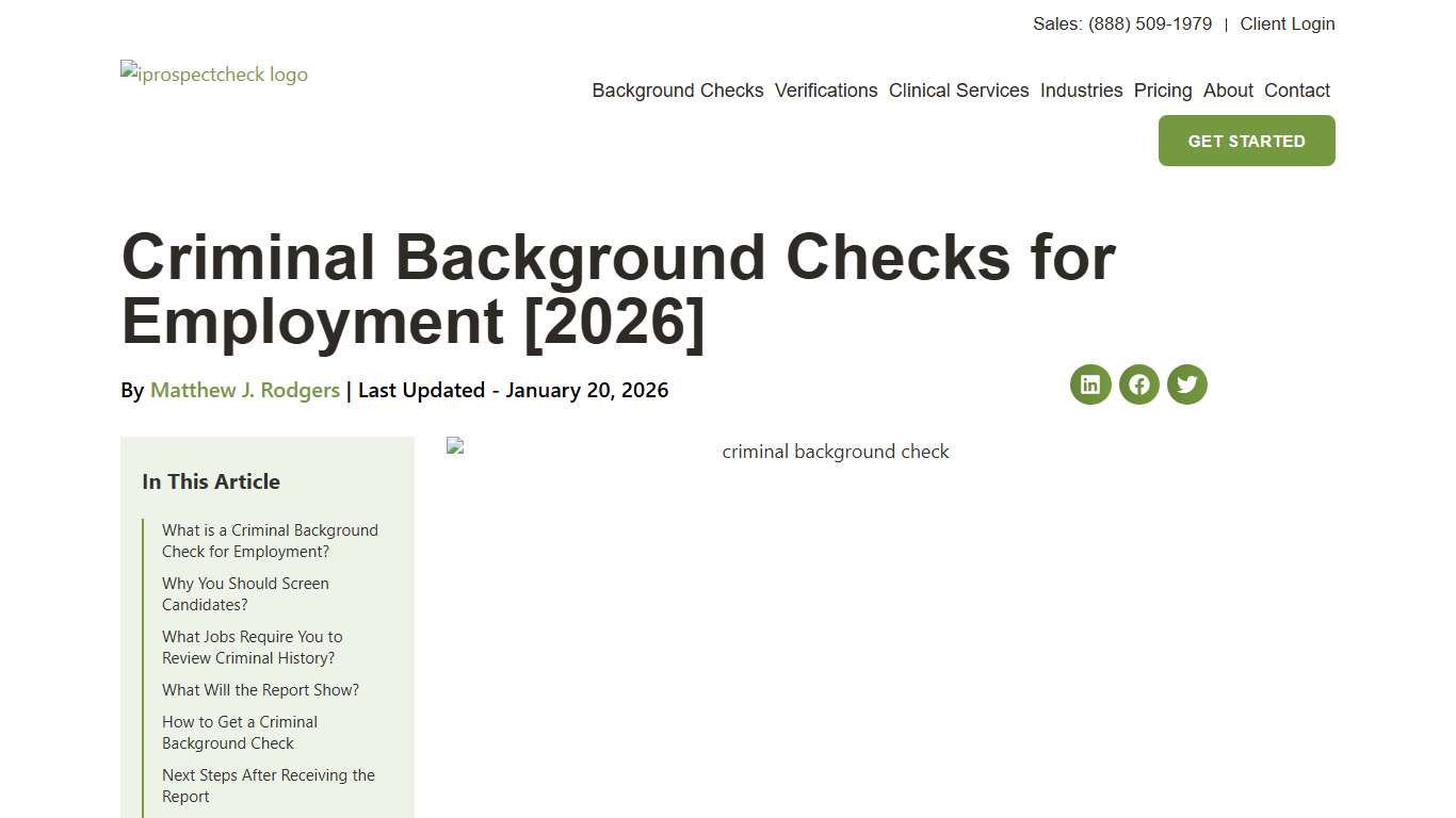 Criminal Background Checks for Employment [2026]
